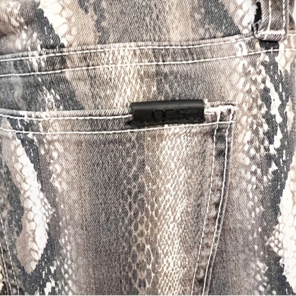 Joe’s Jeans NEW Gray Snakeskin Pattern Jeans Icon Mid Rise Skinny Ankle Size 25 - Picture 8 of 13
